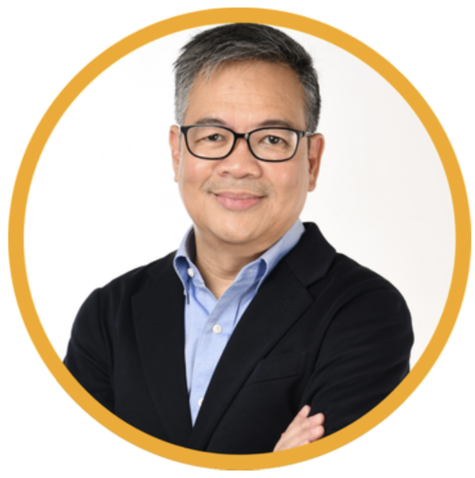 Patrick Carpio headshot surrounded by a gold circle