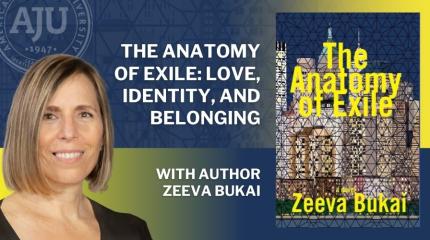 The Anatomy of Exile: Love, Identity, and Belonging with author Zeeva Bukai with headshot and picture of book